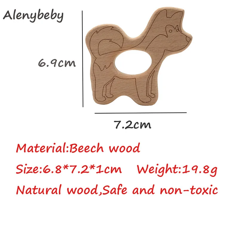 dog-50pcs 50 шт. древесина Бука Деревянный Прорезыватель незавершенные пенины DIY аксессуар для прорезывания зубов пищевой Деревянный DIY Детский Прорезыватель - Цвет: dog-50pcs
