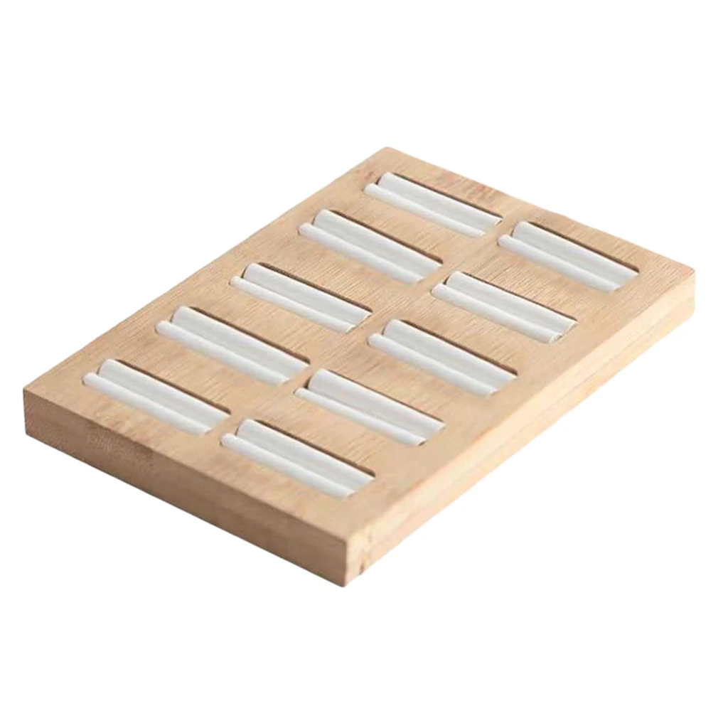 15-Slot Ring Earrings Display Trays Insert Pad Showcase Jewelry Organizer