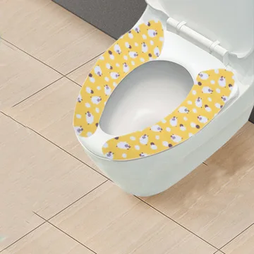 Чехол для унитаза мягкая WC вставка для унитаза коврик для сиденья моющаяся ванная комната грелка Крышка для сиденья коврик для унитаза липкий коврик для сиденья - Цвет: C