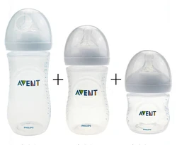 AVENT – bouteilles naturelles à large bouche, 3 pièces/paquet, 4oz 125ml + 9oz 260ml + 11oz/330ml 