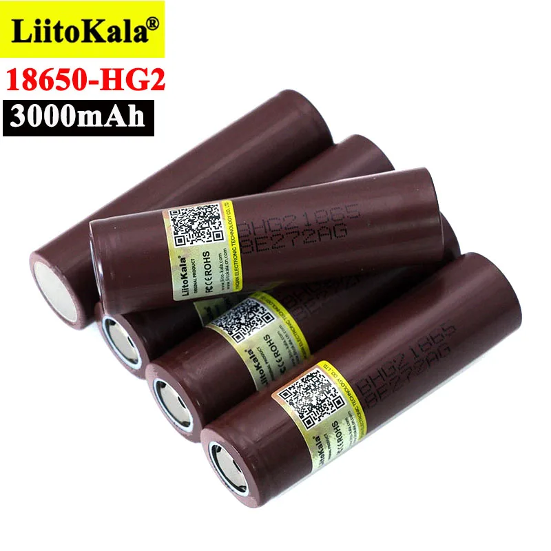 Liitokala 100% New HG2 18650 3000mAh Rechargeable battery 18650HG2 3.6V discharge 20A Max 35A Power batteries Liitokala 100% New HG2 18650 3000mAh Rechargeable battery 18650HG2 3.6V discharge 20A Max 35A Power batteries