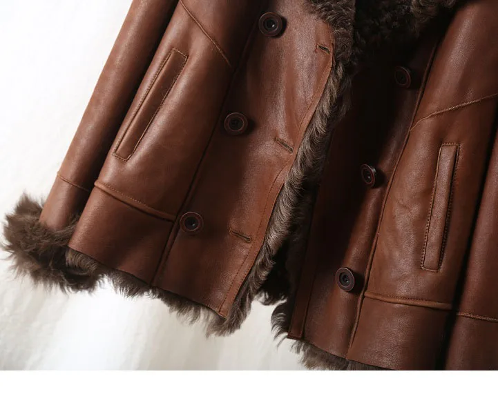 Короткая женская верхняя одежда Зимняя Повседневная Куртка парка с мехом ягненка теплая зимняя куртка с натуральным мехом модная новая шерстяная куртка