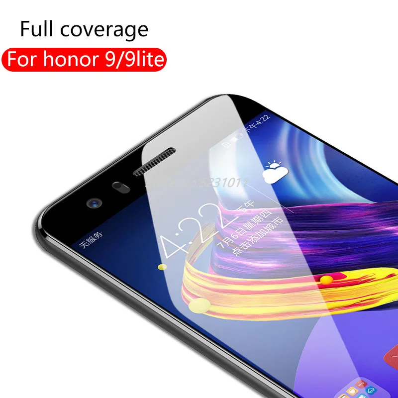 Закаленное стекло 9 H 2.5D HD с полным покрытием для Huawei Honor Lite защитная пленка экрана