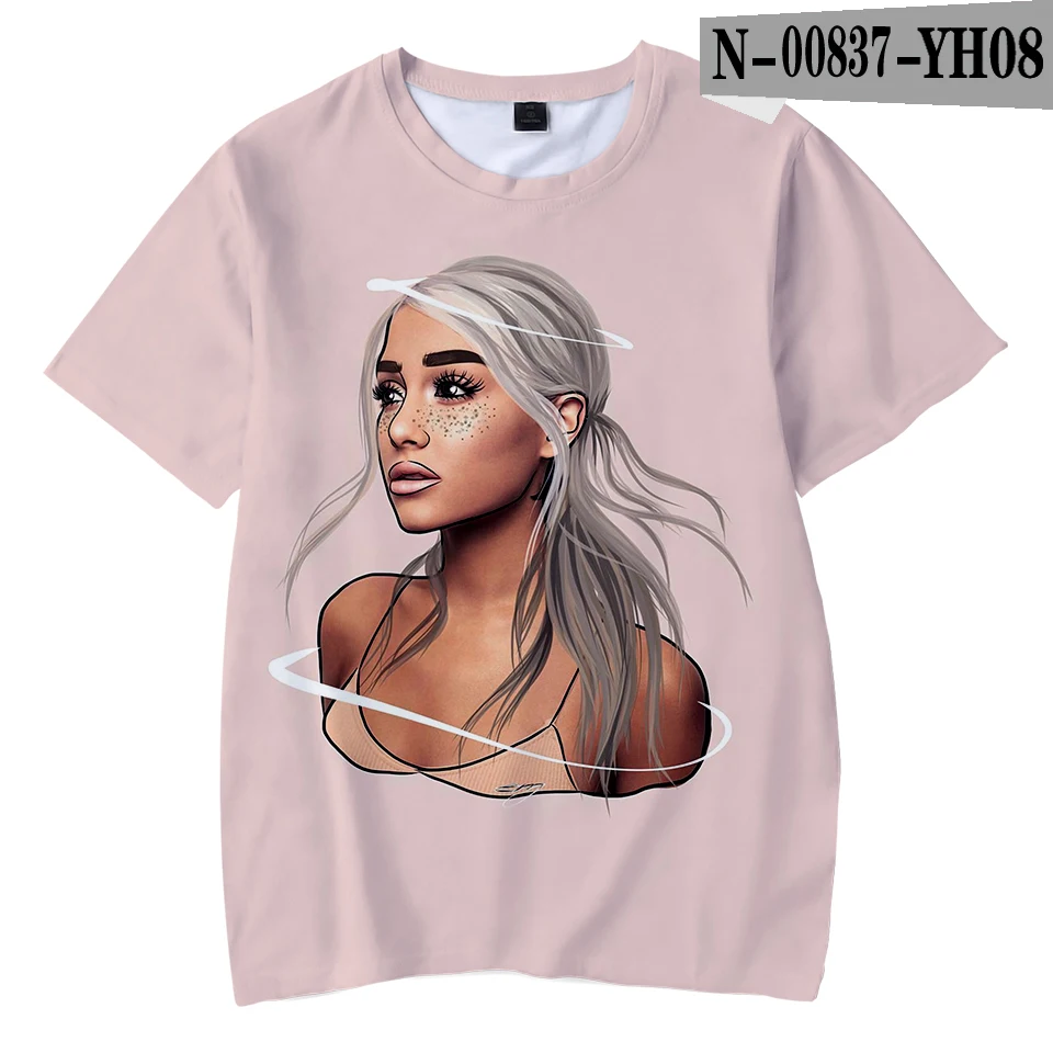 Харадзюку Kpop 3D Ариана футболки Ариана Гранде дети мужчины/женщины спасибо следующий бренд дизайн Ариана Гранде Повседневная футболка - Цвет: 3D