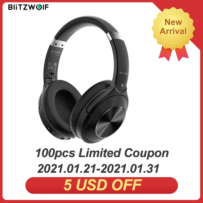 BlitzWolf BW HP3 Беспроводной bluetooth наушников 40 мм драйвер графеновая диафрагма Hi Fi