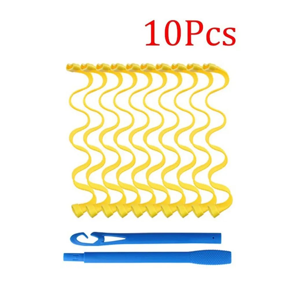 24 Egg Rolls Large Curls Do Not Hurt Hair Curling Iron Artifact Magic Volume Diy Spiral Big Wave Curling Tube Roll Plastic 55cm