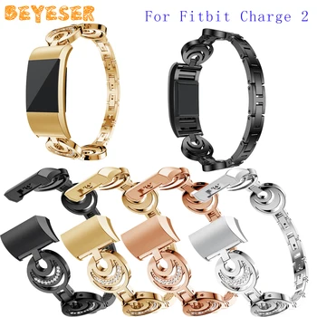

New Metal Watch Wristband For Fitbit Charge 2 Watches Bands Adjustable Replacement For Fitbit Charge 2 Watch Band Bracelet