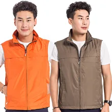 Настраиваемый мужской повседневный жилет настраиваемый логотип весна и осень рабочая одежда без рукавов Рыболовный Жилет