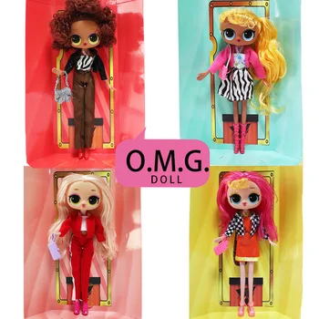 

Beauty Fashion Cartoon Dolls Girl With Clothes Glasses Bottle Shoes Accessorries Omg Xmas Toys Gift For Girlfriend Kids