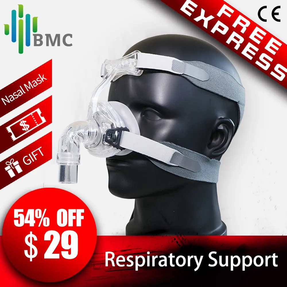 Download Shop For Bmc Nm2 Cpap Nasal Mask With Headgear Suitable To Connect With Cpap Machine Online PSD Mockup Templates