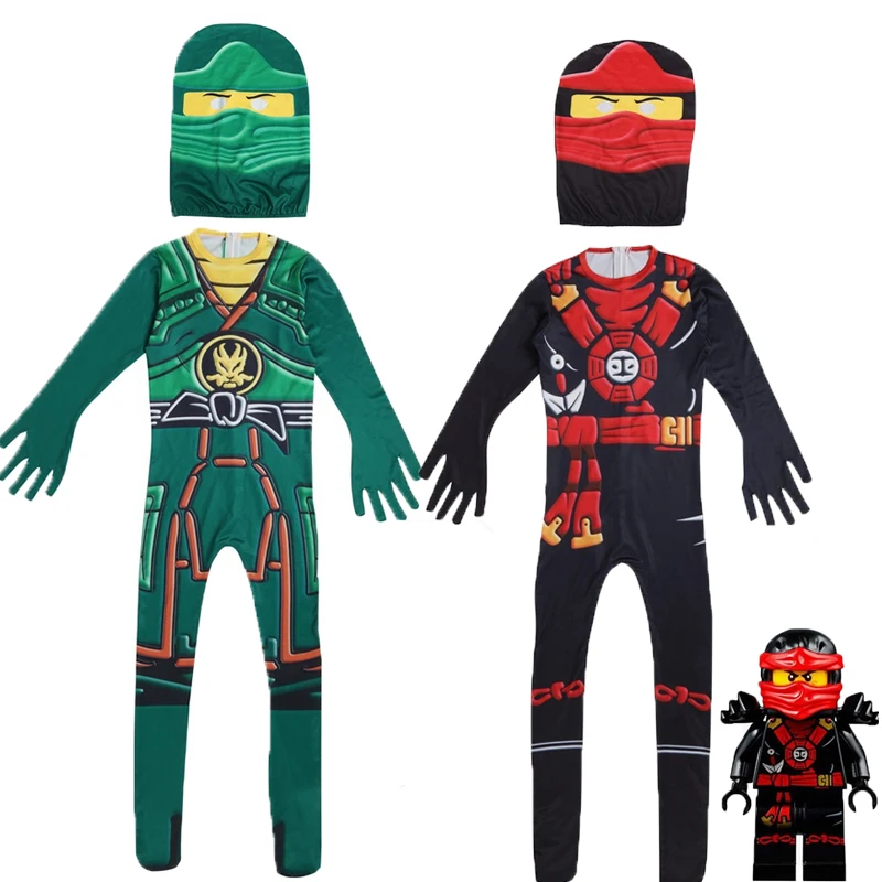 Ninjago костюм для ролевых игр мальчиков и девочек супергероя ниндзя рождественской