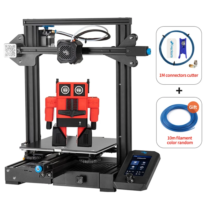 Creality Ender-3 V2 3D Printer FDM Printing Kit Upgraded Silent Motherboard Glass Bed 4.3 Inch Color Lcd Sensor Resume Printing 