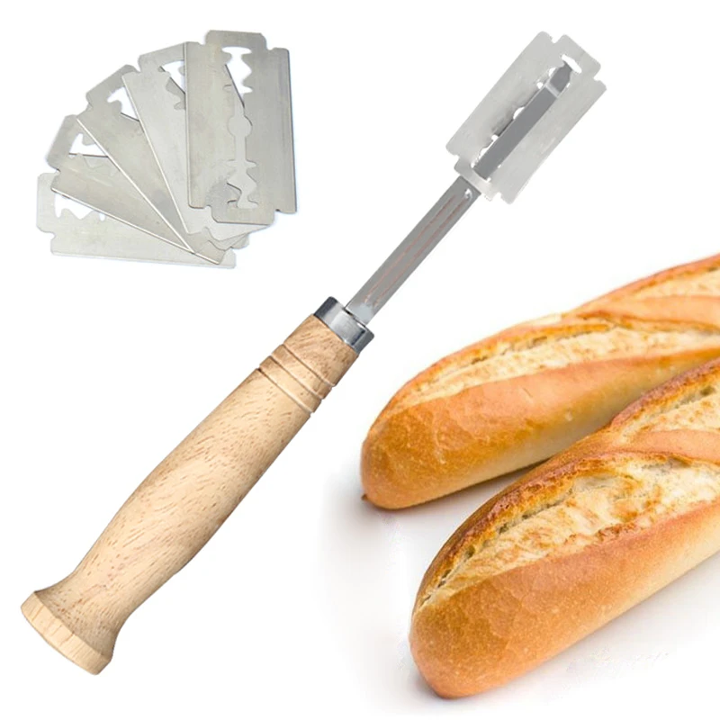 Bread Cutter French Bread Lame Kitchen Tools Wooden Long Handle Baking