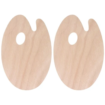 

2 Pieces Oval Oil Paint Palette Palette Oil Painting Acrylic Paint Palette Tool