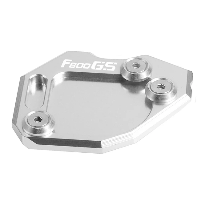 Main Side Stand Cover CNC Kickstand Support Pad Support For BMW F800GS F800 GS F 800 GS 2008 2009 2010 2011 2012 2013 2014 2015 Silver