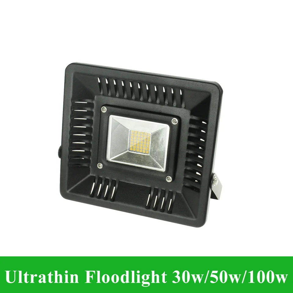 Ultra Thin LED Flood Light 30W 50W 100W AC220V Super Bright Floodlight IP65 Waterproof Warm Cold White Energy-saving Flood Light