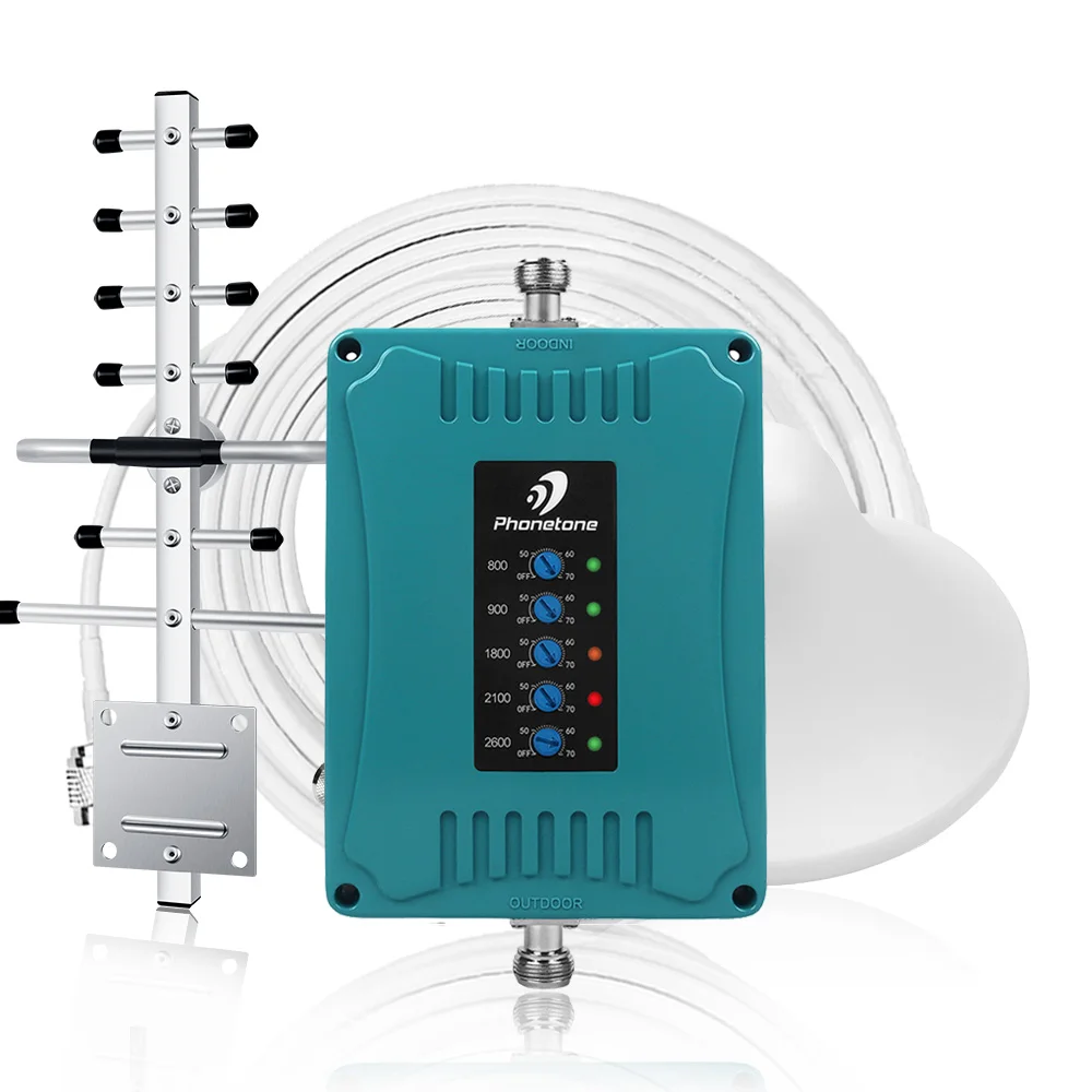 3G 4G LTE Cell Phone Signal Booster 800/900/1800/2100/2600MHz Cellular Home Mobile Repeater Amplifier for Many Carriers