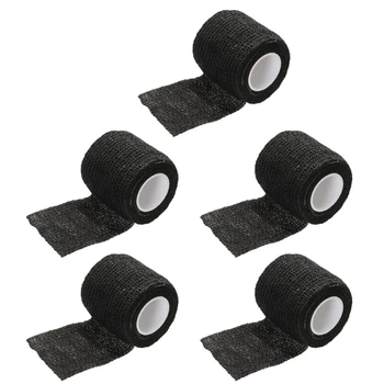 

5Pcs Disposable Cohesive Tattoo Grip Tape Wrap Elastic Bandage Rolls for Tattoo Machine Grip Tube Accessories