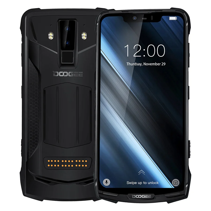 Doogee S90C Android 9.0 Smartphone 6.18" FHD+ 5050mAh 4GB+64GB Face Unlock Fingerprint Mobile Phone OTG NFC Wireless Charging 4
