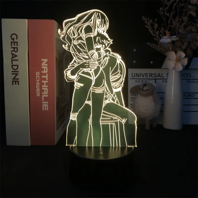 Code Geass CC and Lelouch Lamperouge 3D Night Light Anime Manga for Room Decor Cute Birthday Gift LED Lamp Kid Present | Лампы и