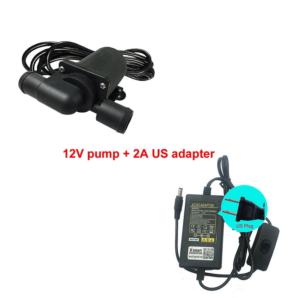 SR800C ультра-тихий вентилятор циркуляционный насос фонтана 12V 24V двойного цикла Системы 450-900L/ч Электрический водяной насос для рокария фонтан
