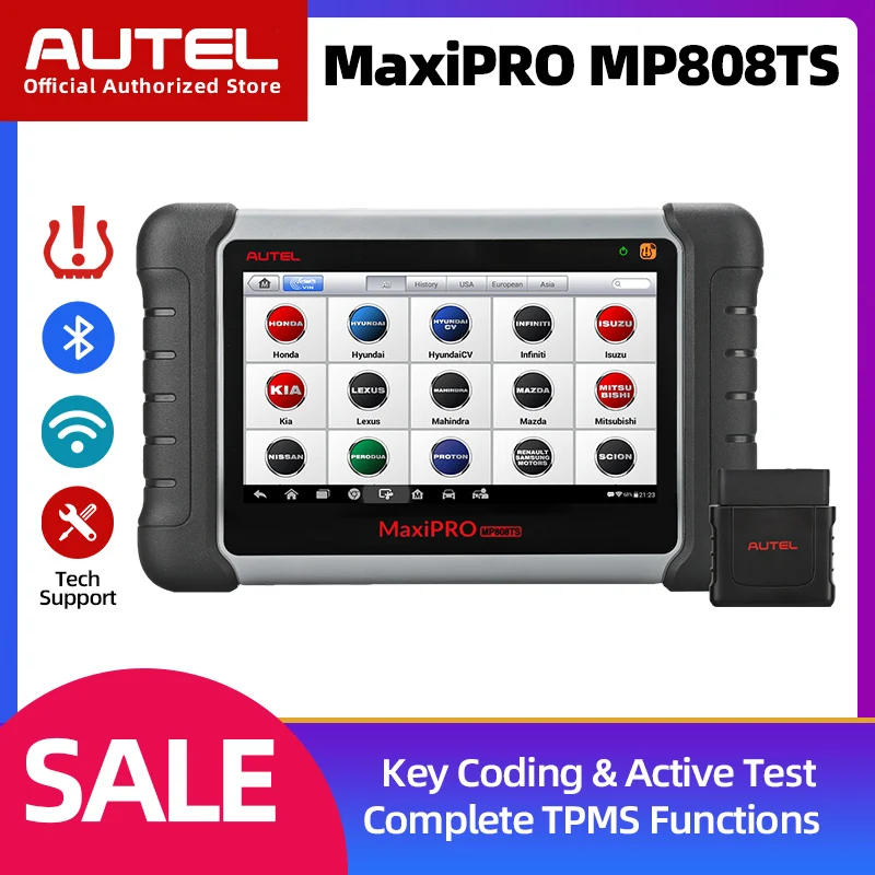Autel MaxiPRO MP808TS OBD2 сканер полная система автомобильный диагностический инструмент Wi