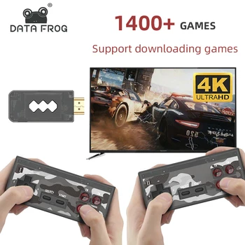 

Data Frog USB Wireless Handheld TV Video Game Console Build In 1400 Classic Game 8 Bit Mini Video Console Support AV/HDMI Output