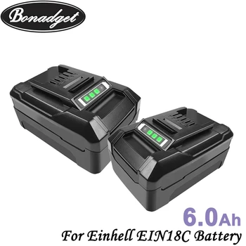 

Bonadget 2piece 6000mAh 18V Chargeable Li-ion Battery For Einhell EIN18C Li-ion Battery Replace PXBP-300 PXBP-600 PX-BAT52
