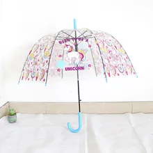 Детский зонт Единорог Прозрачный Paraguas Parapluie Ombrello Sombrilla складной зонтик Mujer прозрачный зонт Paraplu