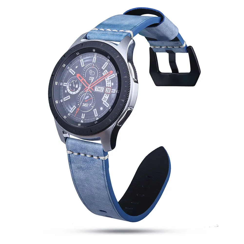 Универсальный 22 мм сменный ремешок для samsung Galaxy Watch 46 мм ремешок для часов из искусственной кожи быстросъемный ремешок для часов