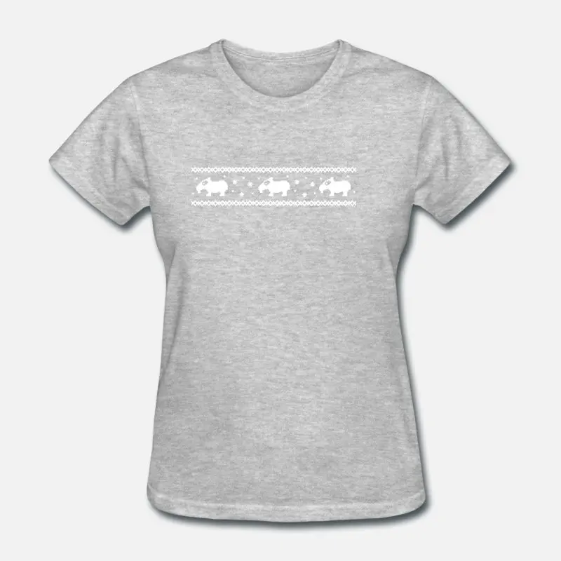 Women-Gray Create Xmas Tapir вязаная стильная теплая Милая футболка для зимних ночей женская футболка с круглым вырезом для отдыха мужская футболка большого размера 3xl 4xl 5xl футболка - Цвет: Women-Gray