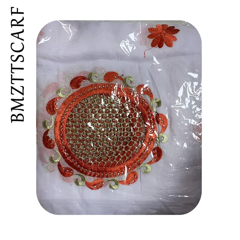 BM912 20 Женские шарфы из хлопка, мусульманский женский шарф с вышивкой, хлопковый шарф с вышивкой BM912 - Цвет: BM912 20