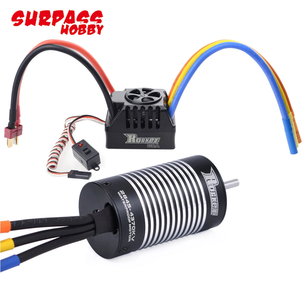KingVal 2845 3400KV Waterproof Brushless Motor For 1/14 RC Cars - 3.175mm Shaft, High Torque