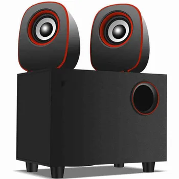 

1 Set 3D Stereo Surround Subwoofer Speakers Wooden Mini Computer Speaker 3.5 mm USB Laptop Desktop Multimedia Bass Loudspeaker