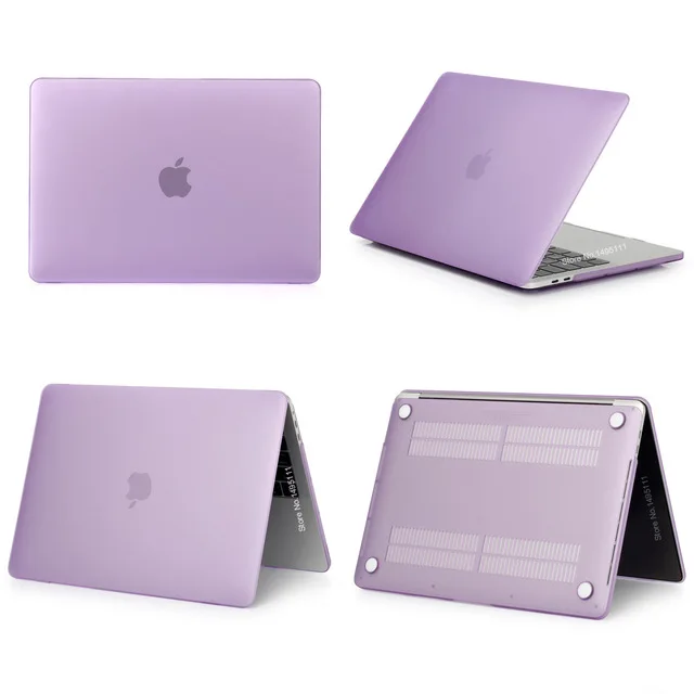 Чехол для ноутбука Apple MacBook Air Pro retina 11 12 13 15 для mac book Pro 13,3 15,4 дюймов с сенсорной панелью+ крышка клавиатуры - Цвет: Matte Purple