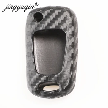 Custodia protettiva per chiave in Silicone in fibra di carbonio da 10 pezzi per Kia K2 K5 Sportage Sorento Hyundai i20 i30 i35 iX20 iX35 Solaris Verna - Custodia protettiva per chiave in Silicone in fibra di carbonio da 10 pezzi per Kia