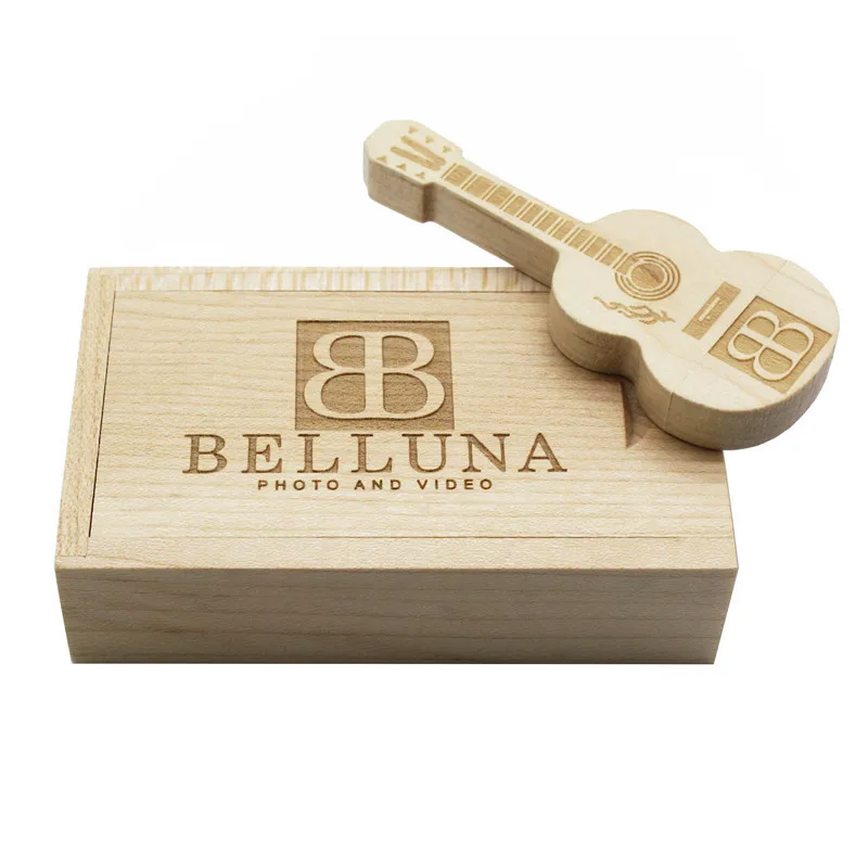 TEXT ME логотип дерево гитара + коробка стиль Флешка 4 ГБ 8 16 32 usb2.0 usb флэш накопитель