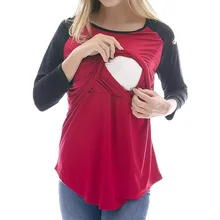 Женский удобный летний пуловер для беременных, мягкий Свободный пуловер с длинными рукавами и вырезом лодочкой, рубашка для кормящих сестер, удобная Пижама, однотонная