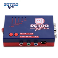 RetroScaler2x A/V إلى HDMI متوافق تحويل و خط مضاعف ل الرجعية وحدات التحكم بالألعاب PS2/N64/NES/كاست/زحل/MD1/MD2