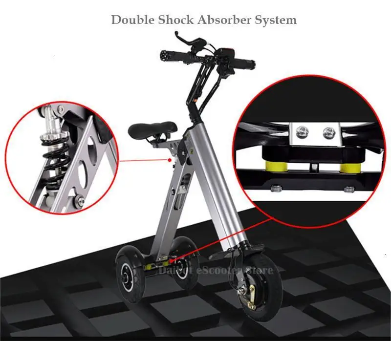 Daibot Folding Three Wheels Electric Scooter Electric Scooters 8'' 250W 36V Portable Electric Bikes Adults With Double Absorber  (27)