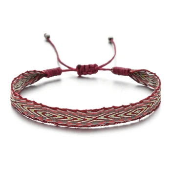 

ZMZY Boho Color Handmade Woven Thread Wrap Bracelet Simple Rope Knot Braided Friendship Bracelets for Men Women Girls Beach