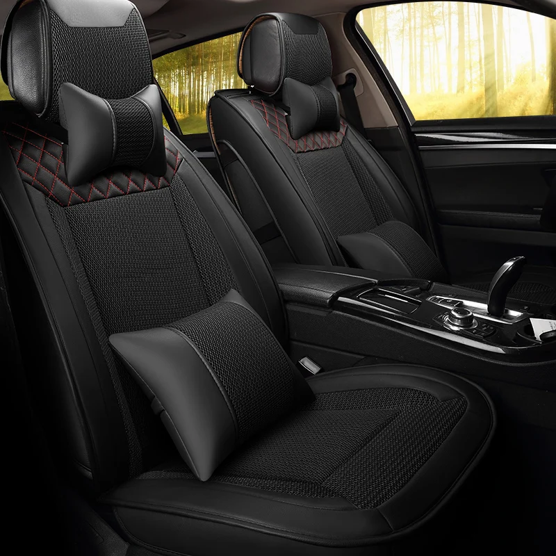 

Full Coverage Eco-leather auto seats covers PU Leather Car Seat Covers for Clio logan renault sandero fluence megane laguna lat