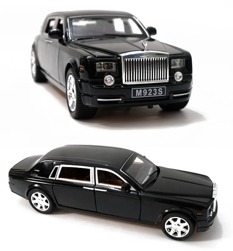 1/24 металлический автомобиль RollRoyce Phantom Cohes литой под давлением сплав автомобильный светильник звук отличная игрушка-Имитация для детской коллекции Hot-Wheel