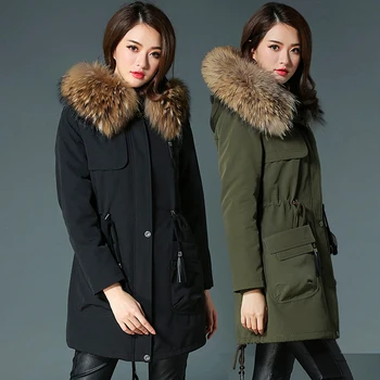 

Real Fur Coat Women Rex Rabbit Fur Coat Raccoon Fur Collar Winter Coat Women Real Fur Parka for Women Clothes 2020 D9301 YY937
