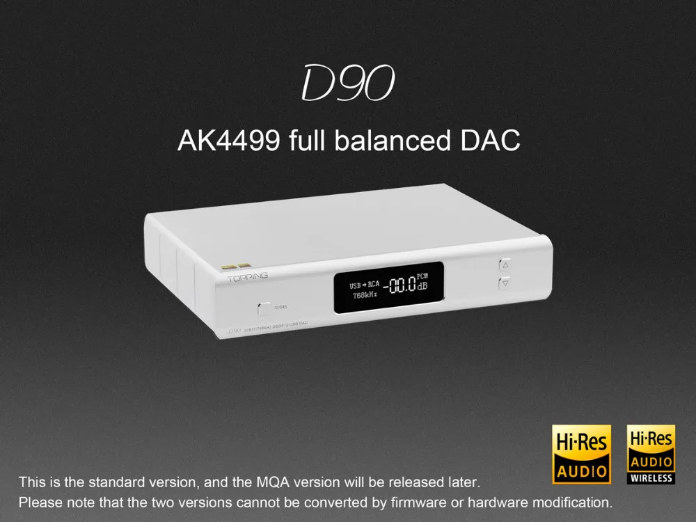 Топ D90 HIFI XMOS XU208 USB DAC AK4499 CAR8675 Bluetooth 5,0 LDAC DSD512 Hi-Res аудио декодер