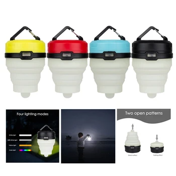 

4 Modes Adjustable Mini LED Camping Lanterns Light For Hiking Camping Fishing Emergencies Outages Magnet Hanging Lamp