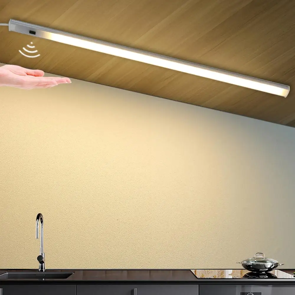 5V USB LED Bar light Hand Scan Motion IR Sensor Closet lamp 30/40/50cm Aluminium profile LED Strip Kitchen Backlight lighting|LED Bar Lights| - AliExpress