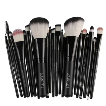 

22 Pcs Professional Portable Makeup Brushes Cosmetic Tools Foundation Brush Eyebrow Brush Kit (Black)
