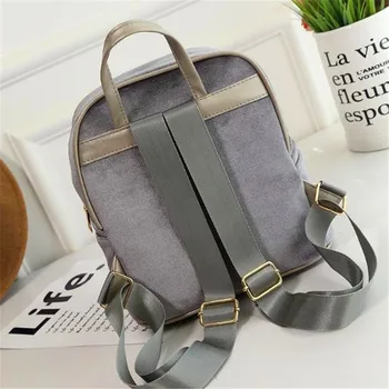 

Lady's Mini Backpack Brand New Velvet Sweet Backpack For Women Teenage Girl Schoolbag Female Rucksack Bags