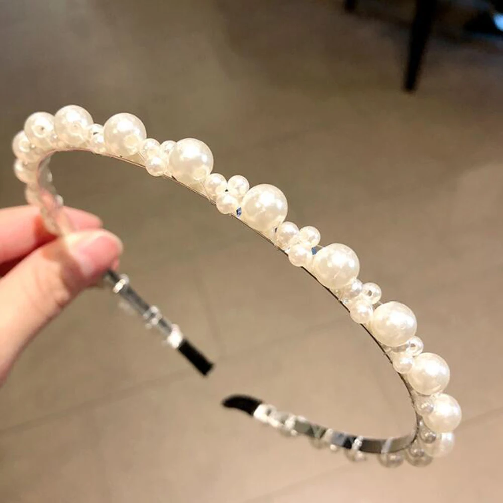 2020 New Women Elegant Full Pearls Hairbands Lady Headband Hair Hoops Holder Ornament Headwear Fashion Hair Accessories - Image 4